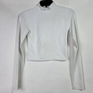 Babaton Contour  Mockneck  stretchy cropped Long sleeves top